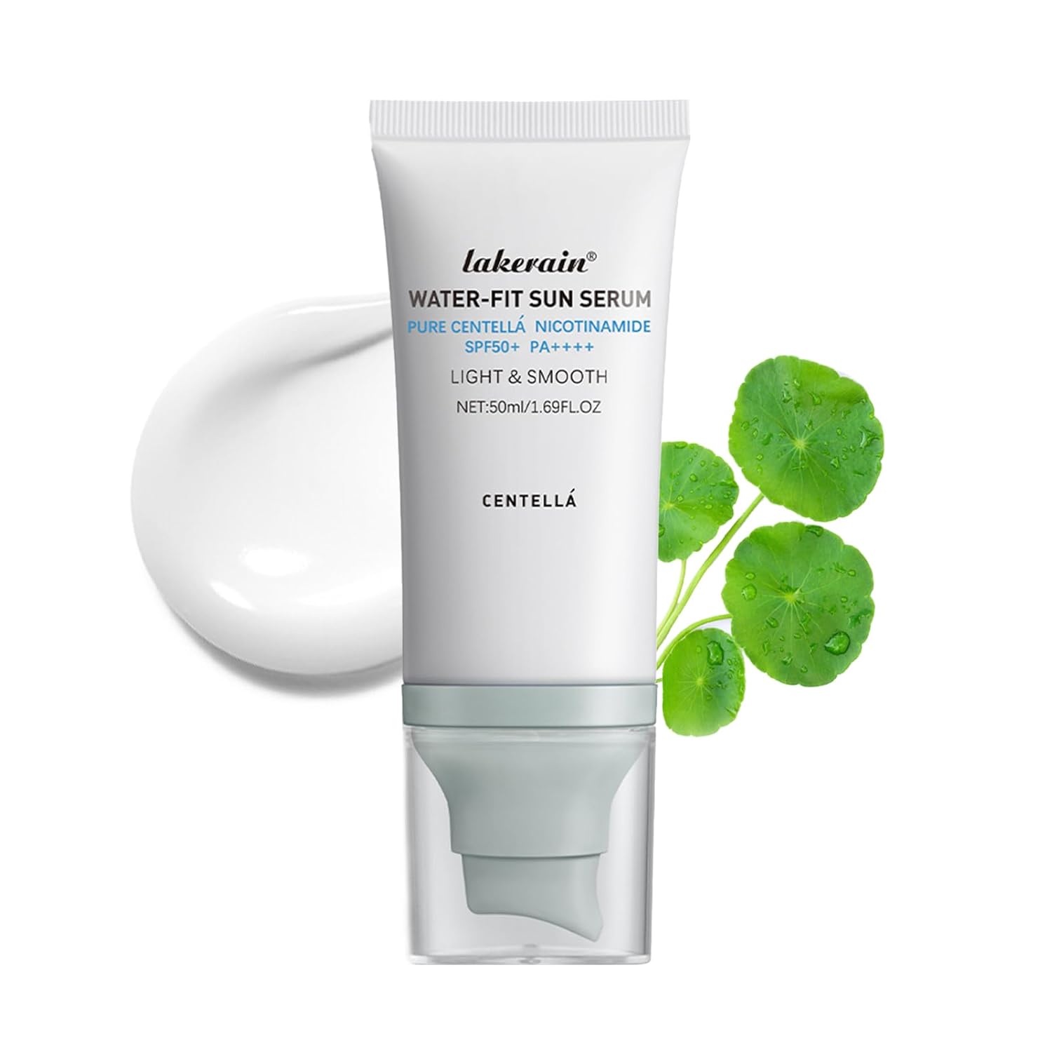 Centella Sunscreen SPF 50 Moisturizing Water-Fit Sun Serum Face Sun Screen Long-Lasting Protection Centella Madagascar Sunscreen NO White