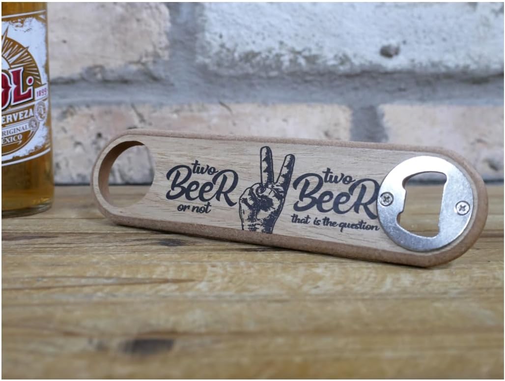 Beer Bottle Opener 'Two Beer Or Not Two Beer That is The Question' Hanging Man Cave Unique Brew House Gift Decor