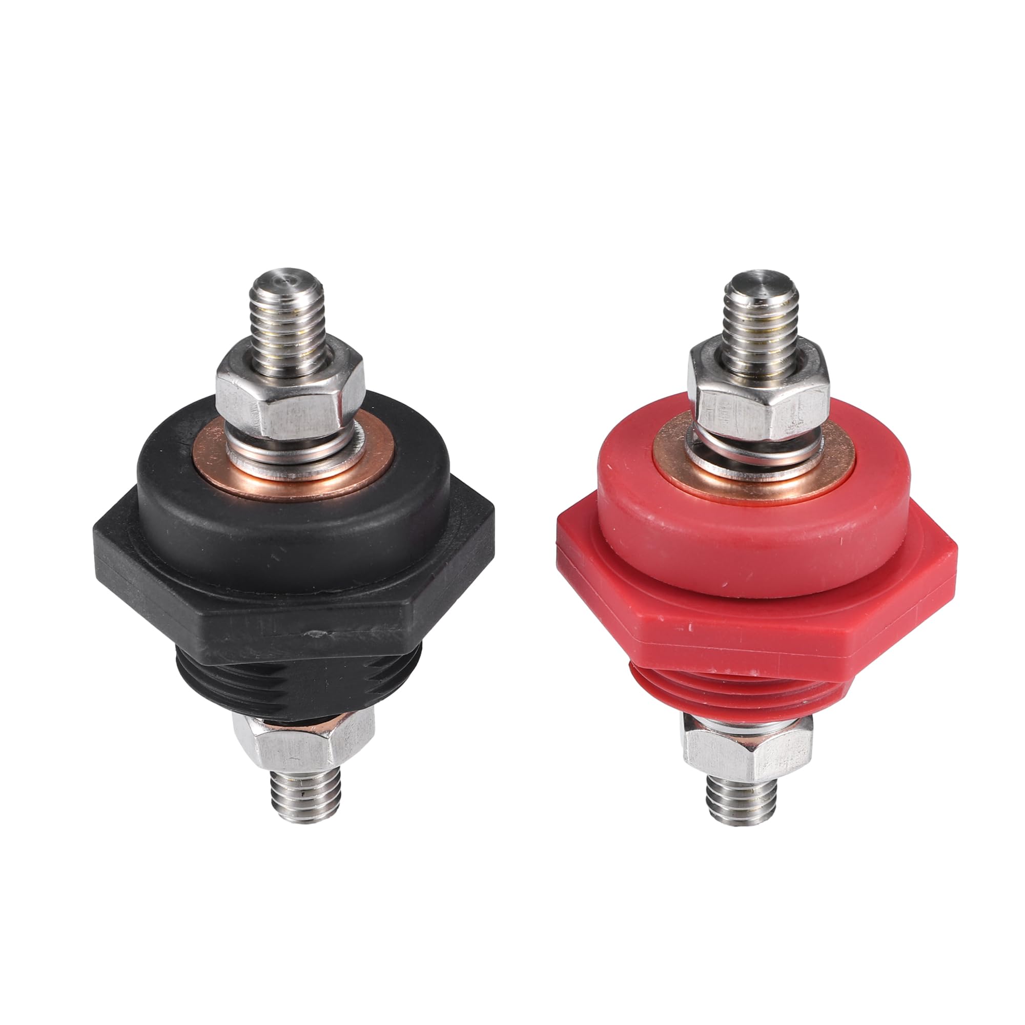 uxcell 1 Pair High Current 3/8" Thru Panel Battery Terminal Connectors for Trucks Cars SUV Boats-image-9
