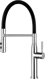 Yohom Black Kitchen Faucet with Pull Down Sprayer Stainless Steel Kitchen Sink Faucet High Arc Single Handle with Pull Out...
