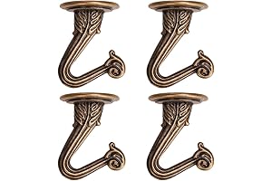 4 Sets Gold Ceiling Hooks for Plant Hangers
