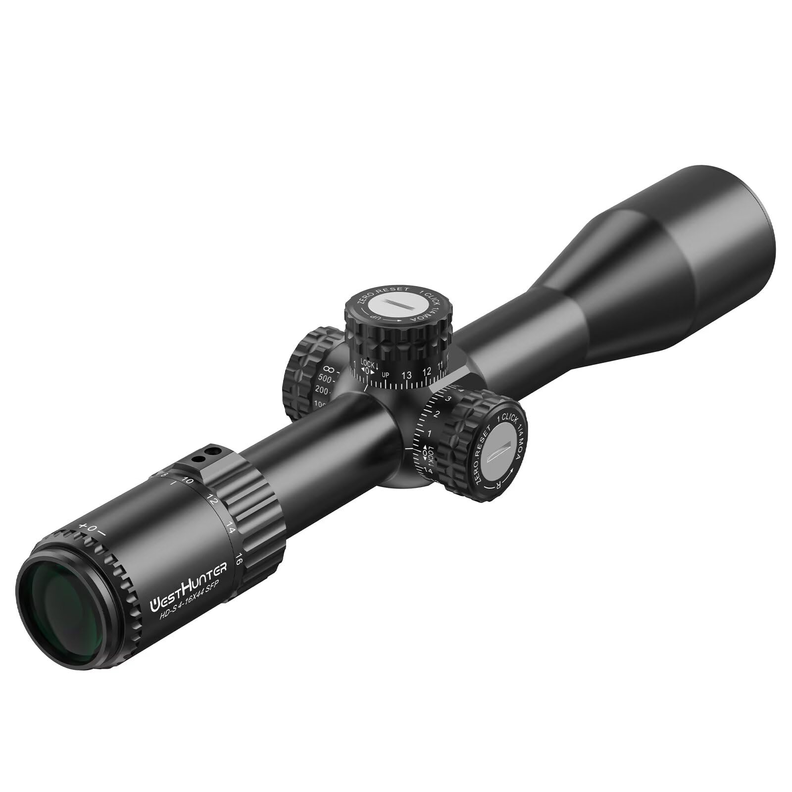 WestHunter Optics HD-S 4-16x44 SFP - Lunette de Visée, Tube 30 mm, Second Plan Focal, Tir Tactique de Précision 1/10 MIL & 1/4 MOA