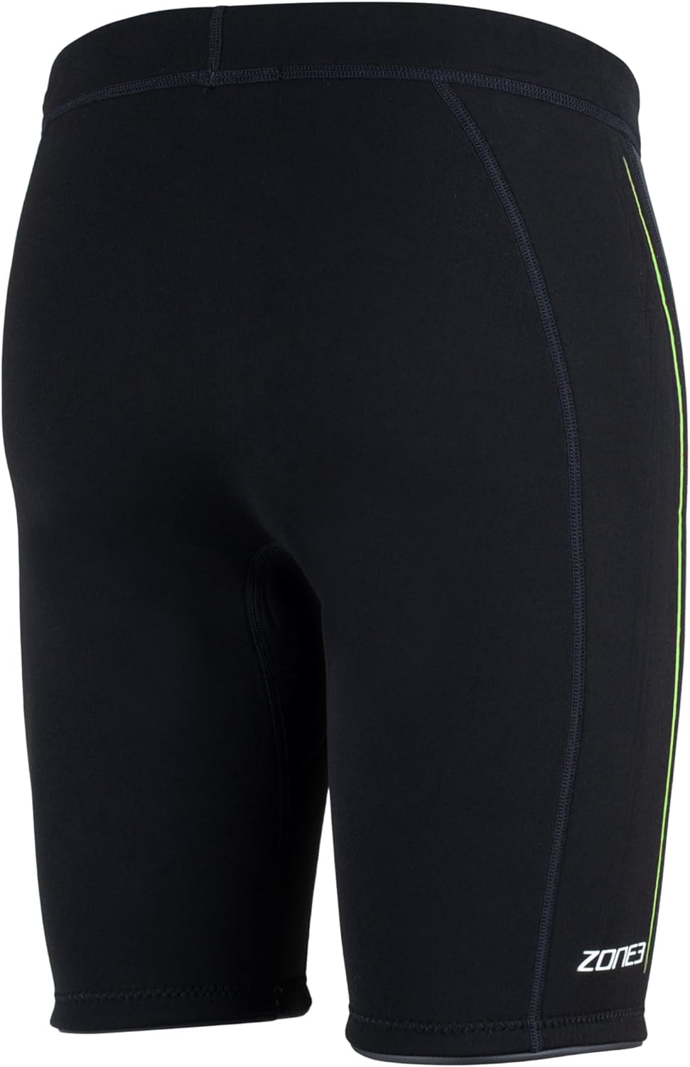 ZONE3 Active-Flex Buoyancy Jammer, 3/2mm Neoprene Shorts for Swim Training, Unisex Black/Lime Wetsuit Shorts - Image 3