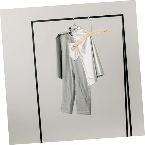 Miniatura 5 de CHILDWEET Perchas de madera resistentes y naturales para almacenamiento en armario y secado de ropa, estilo nórdico para organizar camisas, trajes y