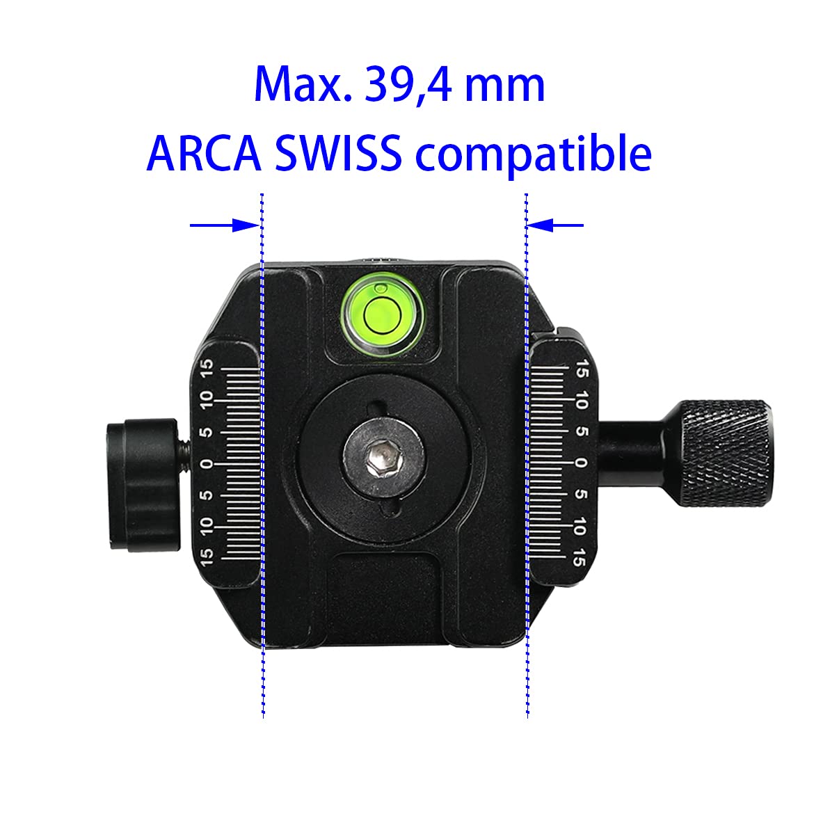 Pyramid Panorama - Testa a sfera per treppiede, doppia piastra panoramica, 460 g, altezza 9 cm, portata 20 kg, supporto professionale a 360 gradi, compatibile con Arca Swiss