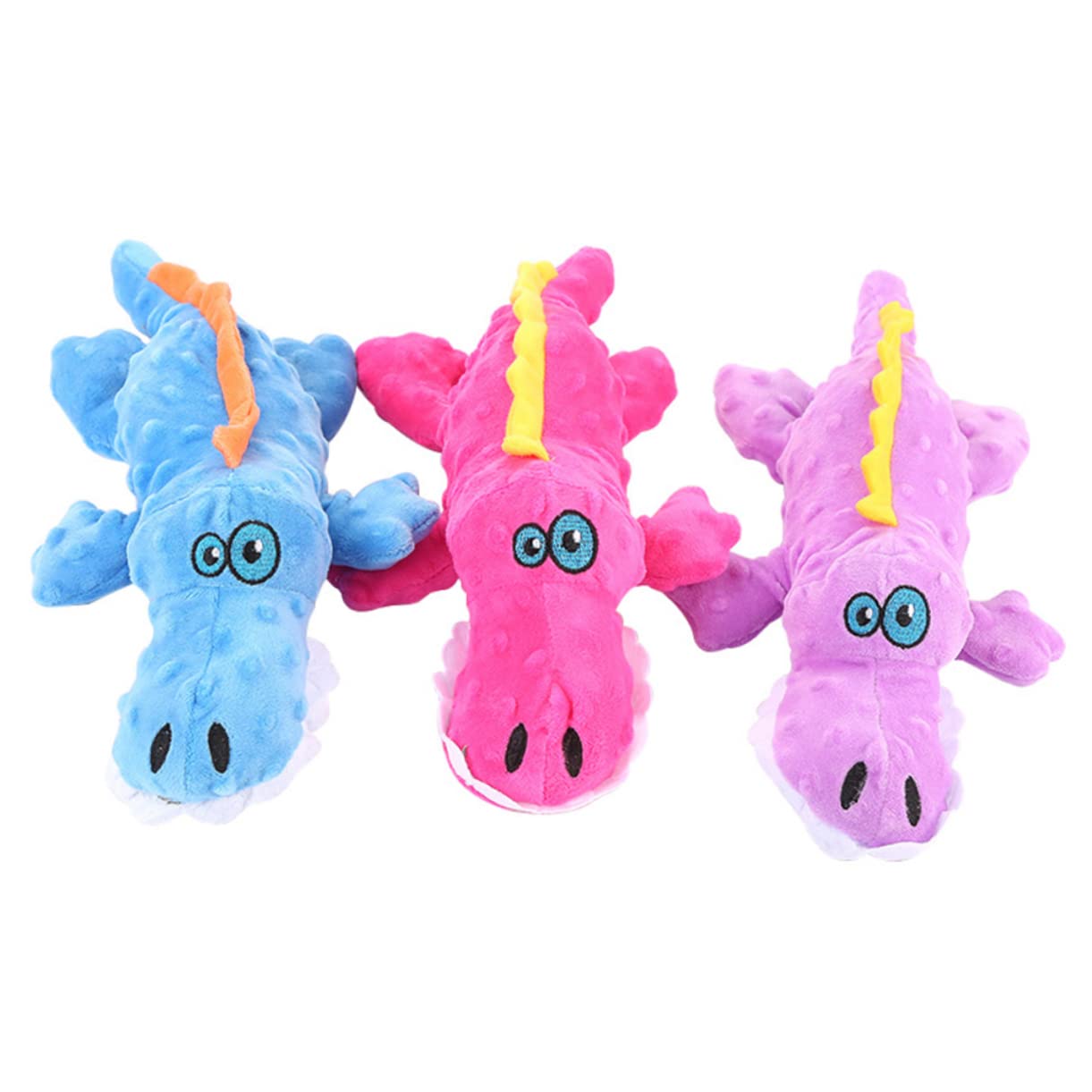 Mipcase 3pezzi Giocattolo Masticabile Per Cani Peluche Indistruttibile Coccodrillo Per Educazione e Divertimento Per Comportamenti Distruttivi e Noia Accessorio Per Animali Domestici