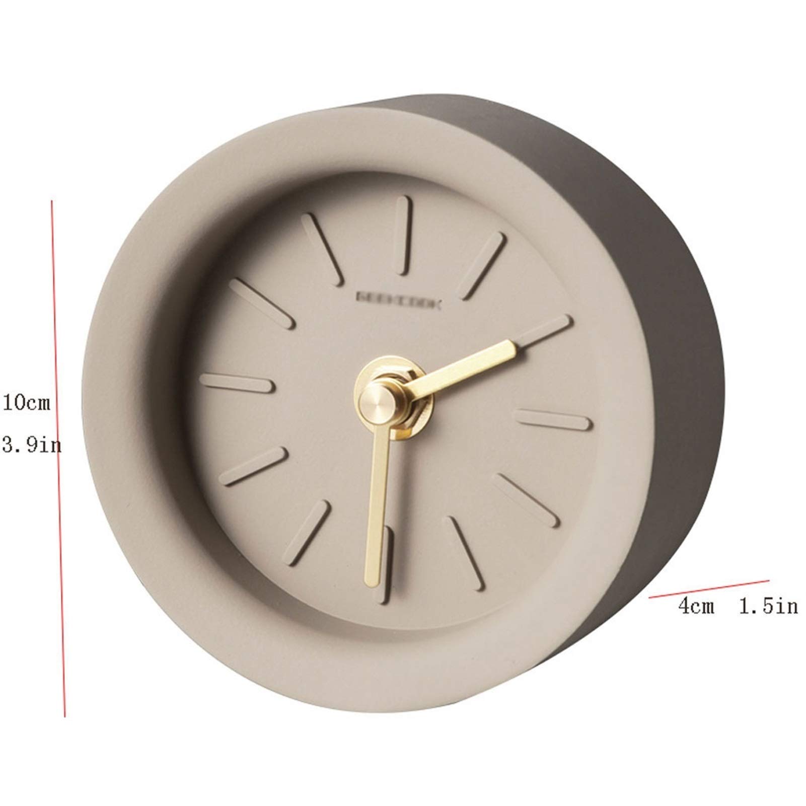 Reloj de Mesa 3.9 Pulgadas Cemento Creativo Silencioso Geométrico