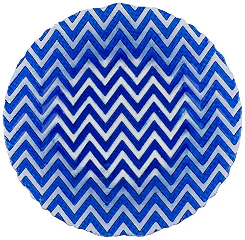 Shiraleah Chevron Salad Plate, 8.5", Blue