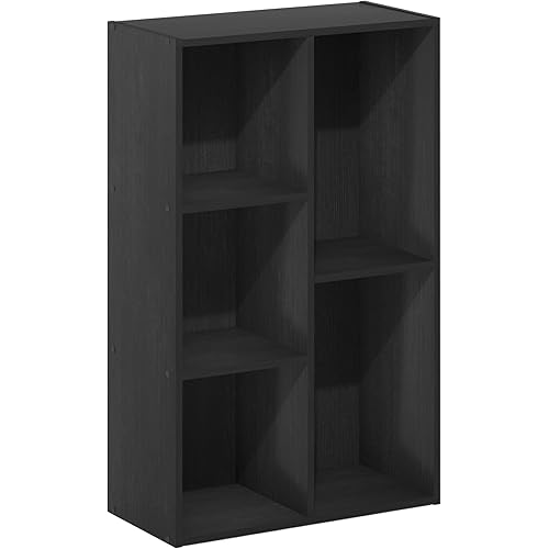 Furinno Luder 5-Cube No Tool Assembly Open Shelf, Blackwood