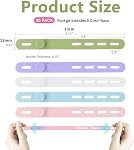 25 Câbles en silicone réutilisables Pcs, Câblés réutilisable avec boucle de verrouillage, Elastique réglable pour téléphone, Chargeur de téléphone, Souris, Audio, Bureau Câblodistributeurs Gestion Accessoire de Voyage (Couleur)
