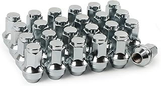Kessocco 24PCS M14x2.0 Lug Nut, 14x2.0 Wheel Lug Nuts Replacement for 2004-2014 Ford F-150, 2000-2014 Ford Expedition, 13/16 Hex 2.2 Inch Chrome OEM Factory Style Large Acorn Seat Lug Nuts