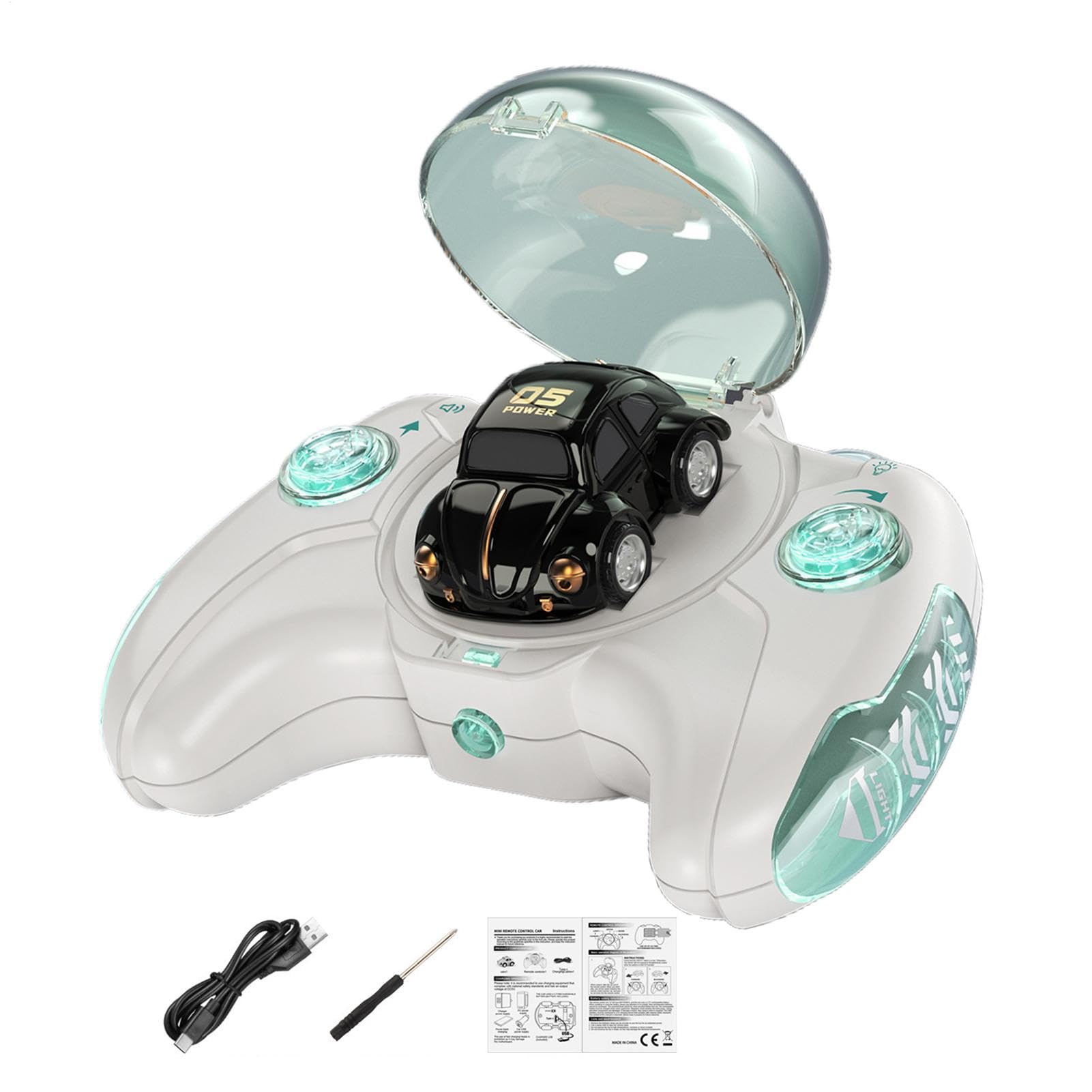 Remote Control Car, Rc Car, Led Light Remote Car, Usb Remote Control Car, Small Usb-Powered Remote-Control Car for Kids, Drift Car with Led Lights for Boys and Girls Aged 3-9 Year, Multicolor