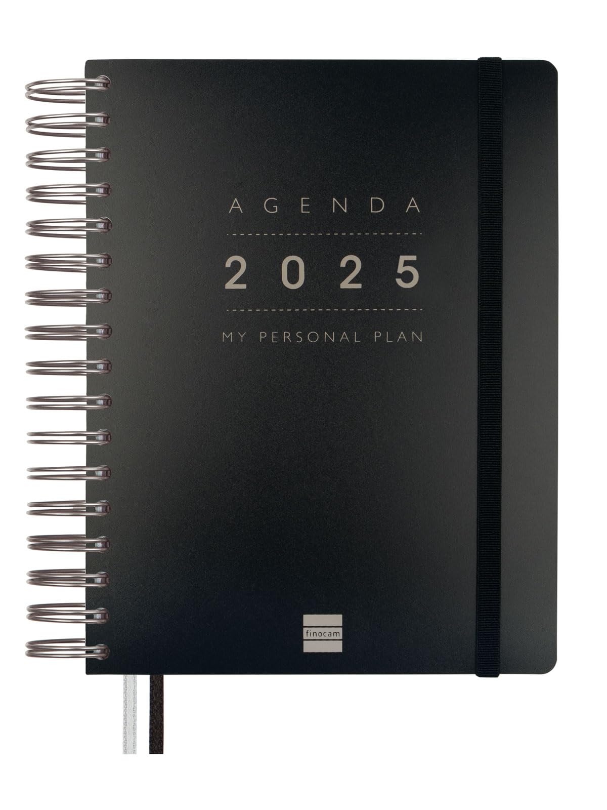 Finocam - Agenda Tempus 16 Meses 2024 2025 Semana Vista Vertical Septiembre 2024 - Diciembre 2025 (16 meses) Negro Español