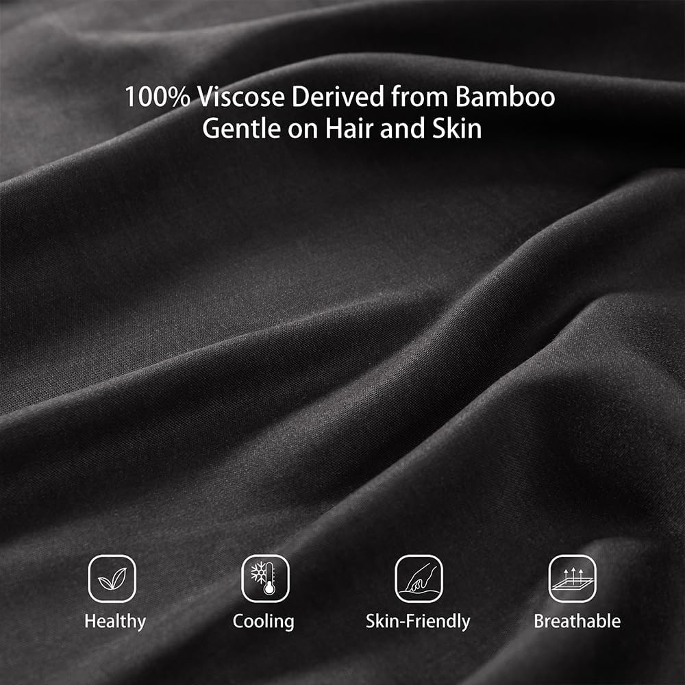 100% Rayon Bamboo Cooling Fabric,Black,56" Wide,3Yard
