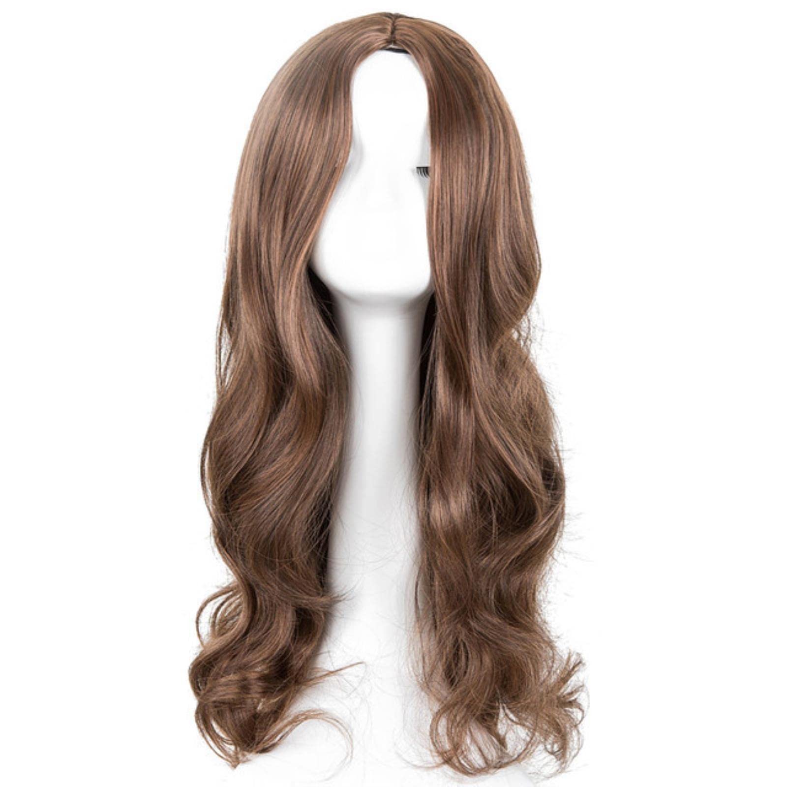 Schwarze Perücke, Fei-Show, synthetische, hitzebeständige Faser, langes, lockiges, mittleres Haar, Kostüm, Cosplay, Halloween, Karneval, Damen-Haarteil