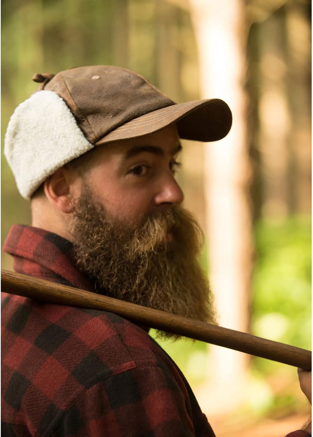 Outback Trading Company Men's Leather Mckinley Durable Insulated Windproof Winter Casual Outdoor Cap with Ear Flaps