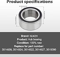 Vista 4 de Rodamientos de cubo de rueda delantera y trasera 3514627 para Polaris Forest 1000 General 4 XP 1000 Military RZR 900 1000 Trail Turbo Scrambler 850