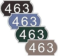 Vista 1 de Letrero de dirección personalizado para casa, placa acrílica de número de casa, letrero de dirección horizontal, números de casa reflectantes