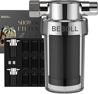 2-Pack Shower Filters with 11 Replacement Cartridges - Coconut Shell Carbon Filter Removes Chlorine, Heavy Metals | Universal Showerhead Water Filter for Healthier Skin & Hair