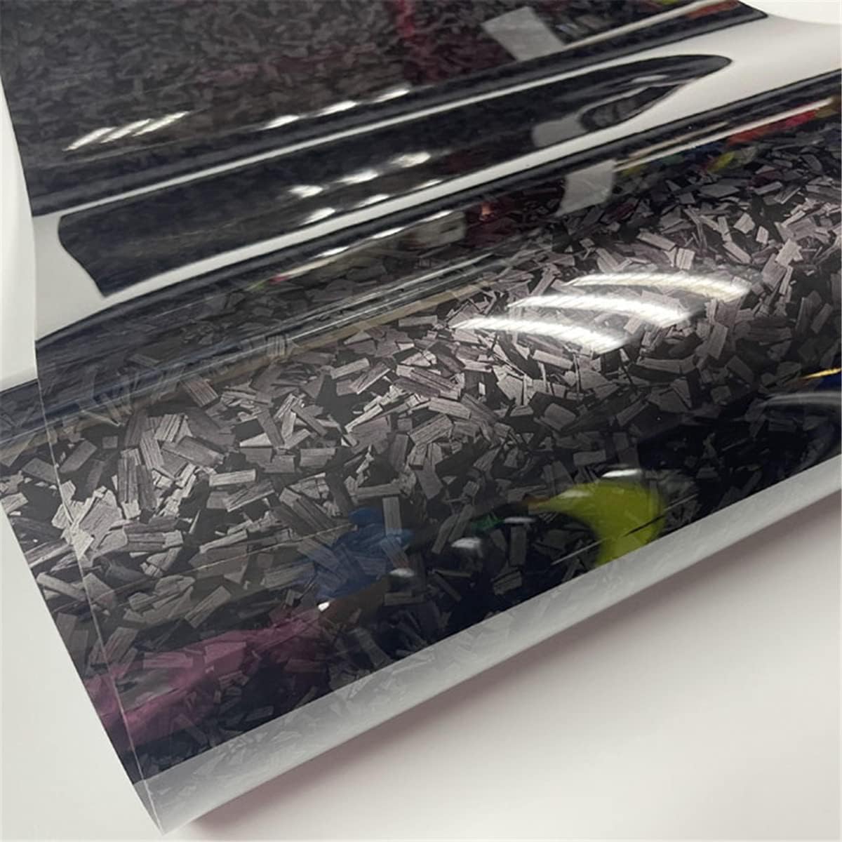 ECYC Ltd 0.98 x 5 FT Gloss Vinyl Car Wrap Film 3D Forged Composite Carbon Fiber Vinyl Wrap Car Vinyl Wrap Sticker Self Adhesive Auto Decal Vinyl Roll for Car Vehicle Motorcycle Decoration