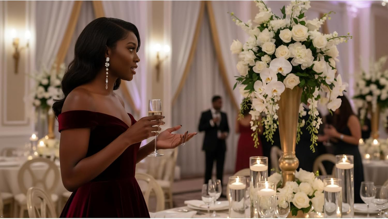 Elegant Pearl Drop Earrings, Silver Tone Crystal Resin and White Pearl Dangle,Vintage Jewelry Gift for Women - Image 3