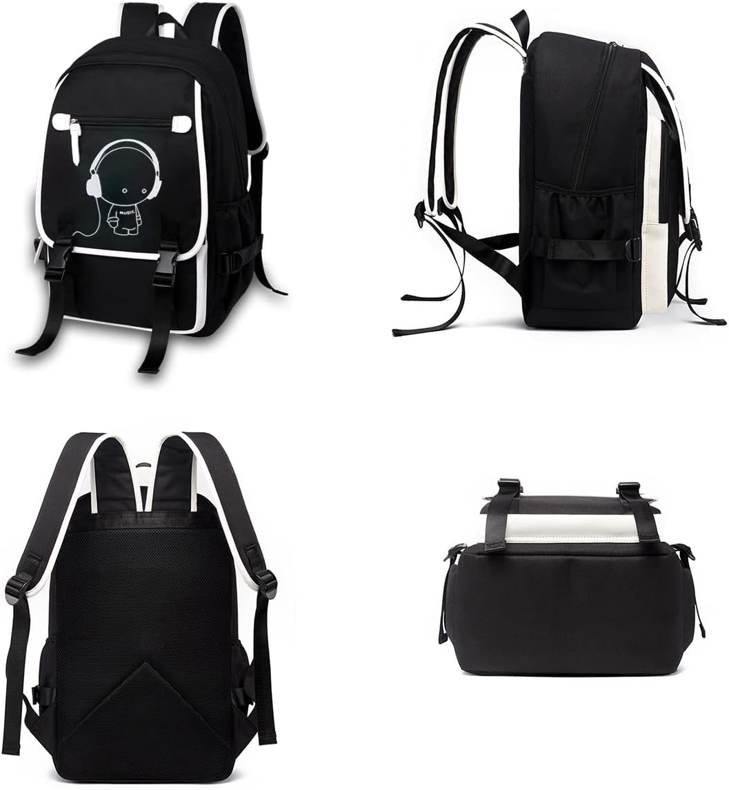 Asge Large 3 Piece Backpack Set - Boys & Girls Teenage Reflective Waterproof School Satchel for Travel & Outdoor - Image 8