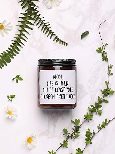 Miniatura 7 de Regalos para el día de la madre para mamá de hija e hijo, vela divertida para mamá, velas de mamá Life is Duro, regalo de cumpleaños, Navidad, día