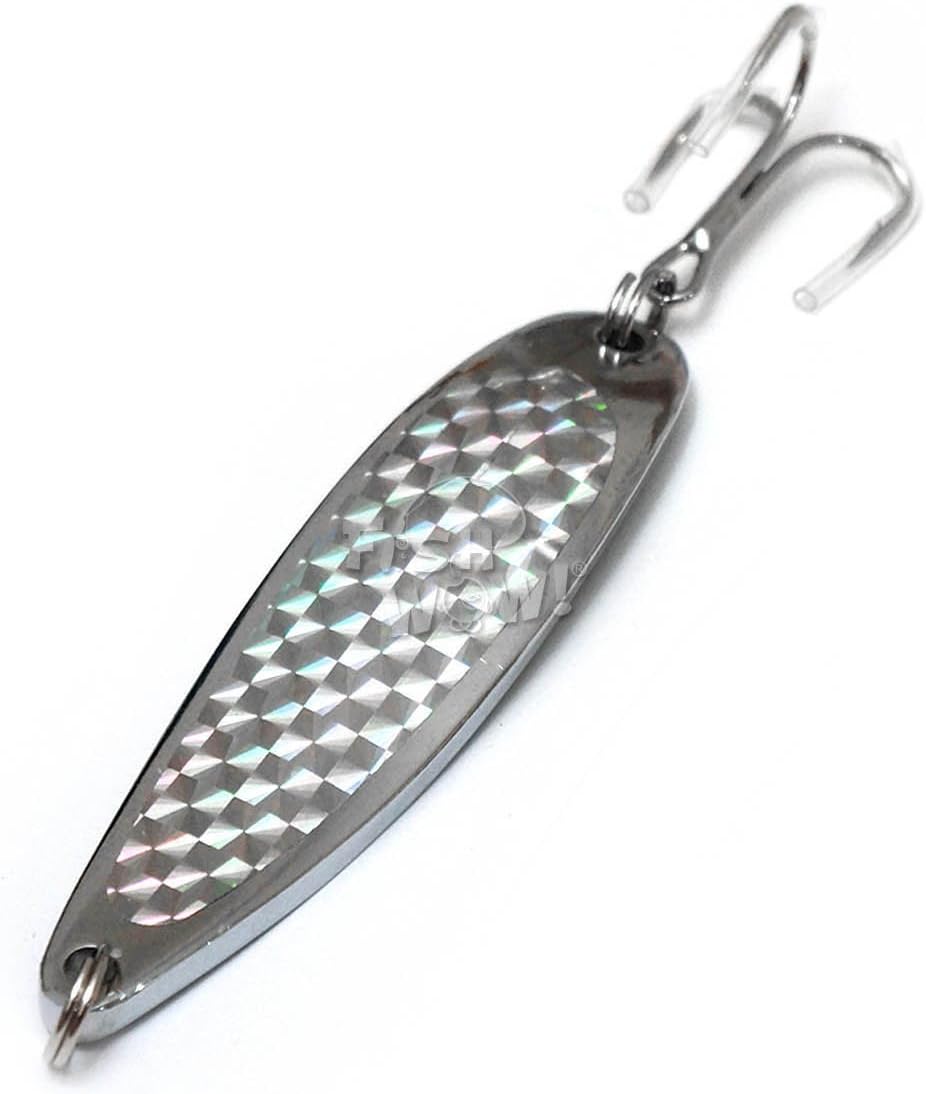 15pcs 2oz 6inch Fishing Spoon with Treble Hook Fish Jig Bait Lures 5colors