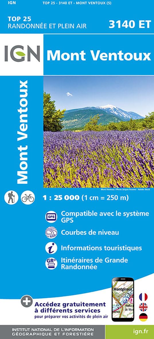 Mont Ventoux (3140ET): 1:25000 (TOP 25)