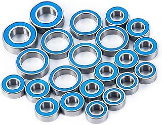 QUPA AM STORE RC Blue Ball Bearing Kit Sealed Bearing 22PCS for 1:10 Axial SCX10 90027 RC Car
