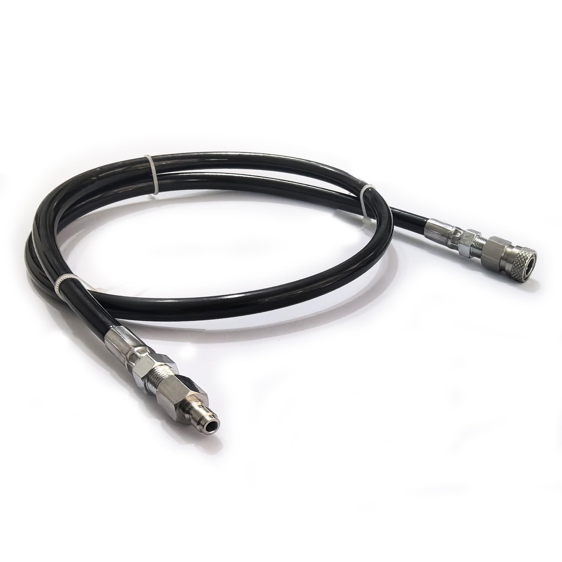 Manguera de llenado de alta presión de 100 cm, 8 mm, macho/hembra, acoplamiento rápido, 300 bar, manguera de extensión de llenado con extremos de acero inoxidable (extremo hembra y macho)