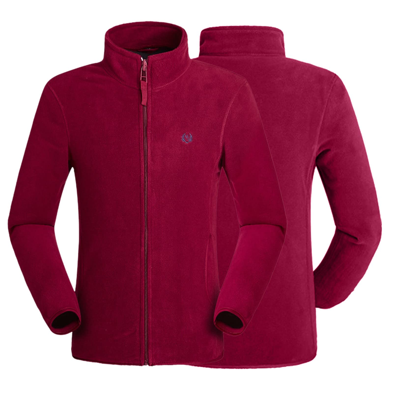 Polaire Homme Veste Sweatshirt Chaude Manches Longues Hiver Zippé Blouson Fleece Gilet avec Poches De Randonnée Jacket