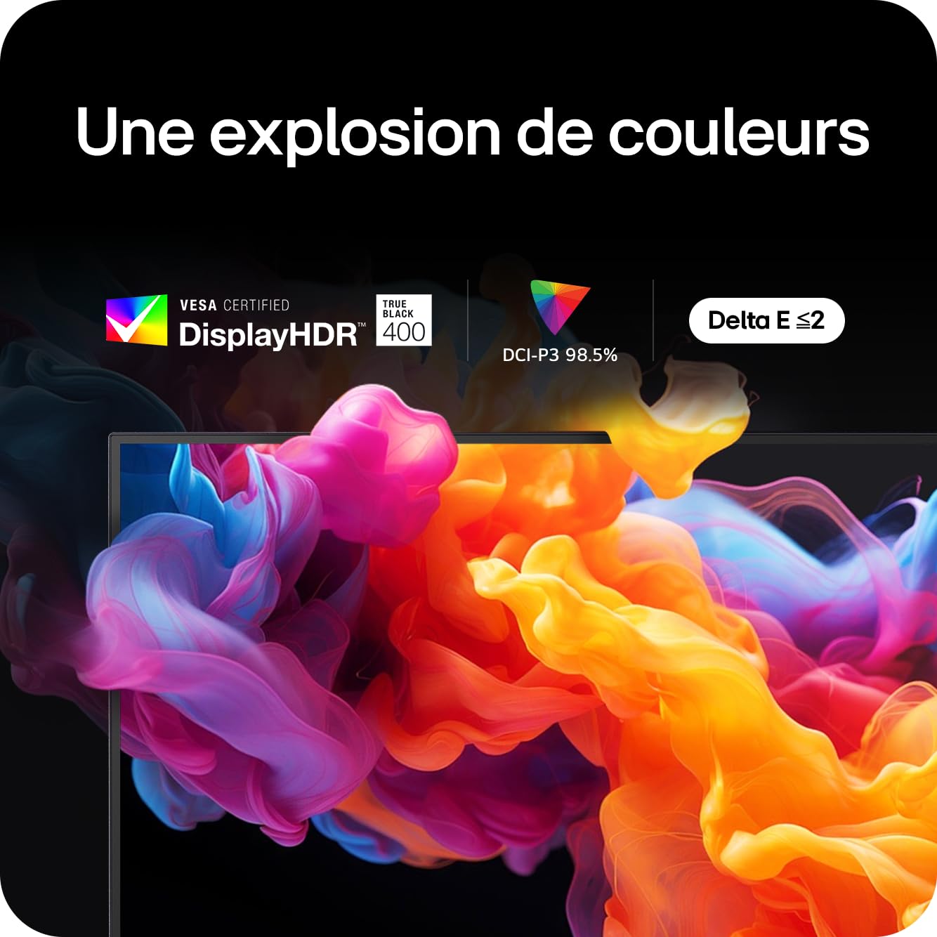 LG UltraGear™ 27GX790A-B Ecran PC Gaming OLED 27" - dalle OLED résolution QHD (2560x1440), 0.03 ms GtG 480Hz, DisplayHDR™ TrueBlack 400, DCI-P3 98.5% (CIE1976), AMD FreeSync Premium Pro, NVIDIA G-Sync