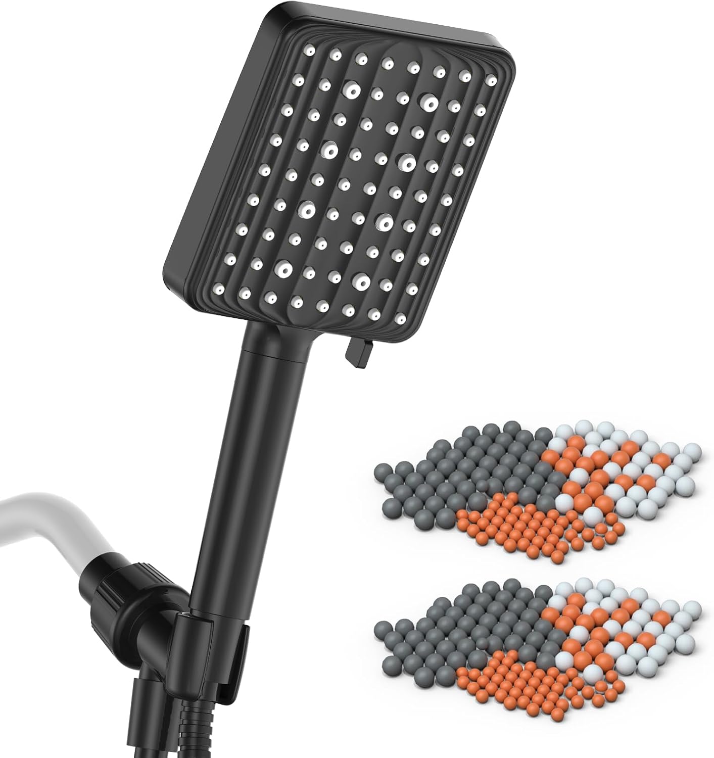 MakeFit 6 Modes Filtered Handheld Shower Head Bundle with 4PACK