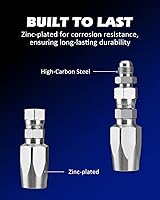 Vista 4 de SPARKWHIZ Kit de reparación de manguera hidráulica, 1/4" de diámetro interior reutilizable, paquete de 2