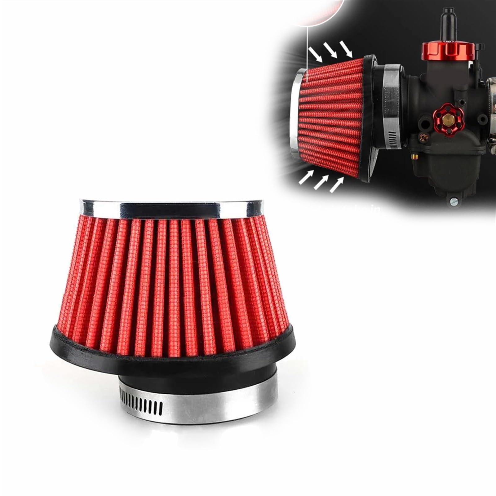 Filtre à air de moto haute performance pour optimiser l'admission 35-55mm