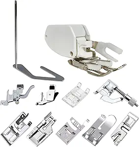 Open Toe Walking Foot with Guide Set for Brother, Singer, Janome, and More Sewing Machines