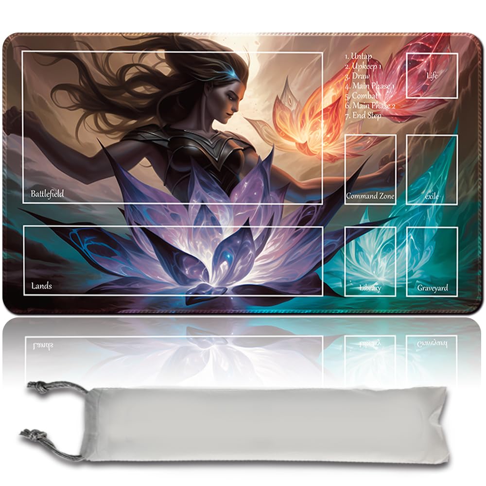 MPLR BOARD GAME Brettspiel MTG Spielmatten+Kostenlose wasserdichte Bag,Stitched Edges,Smooth Rubber Surface,MTG PlayMat with Zones(An original MTG Playmat)