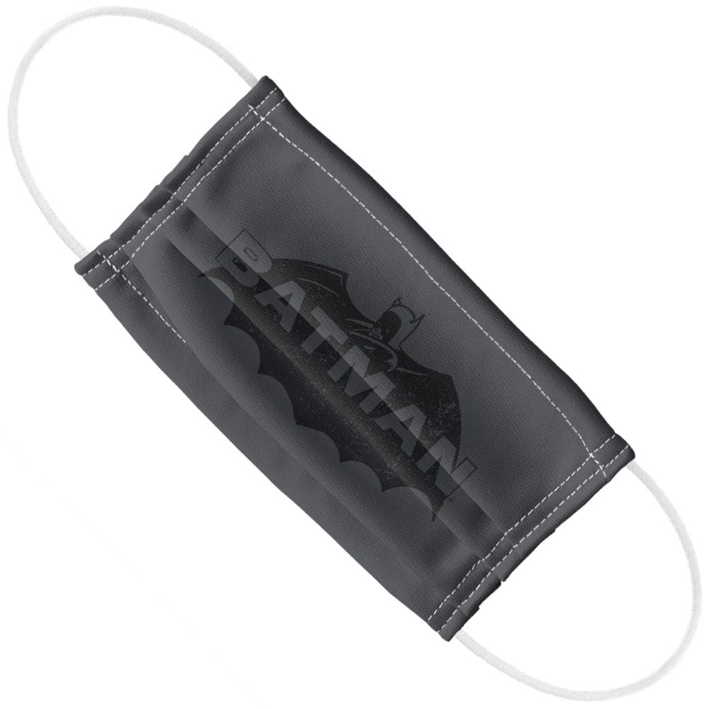 Popfunk Batman Newsprint Logo 1-Ply Reusable Face Mask Covering with Adjustable Nose Wire - Unisex