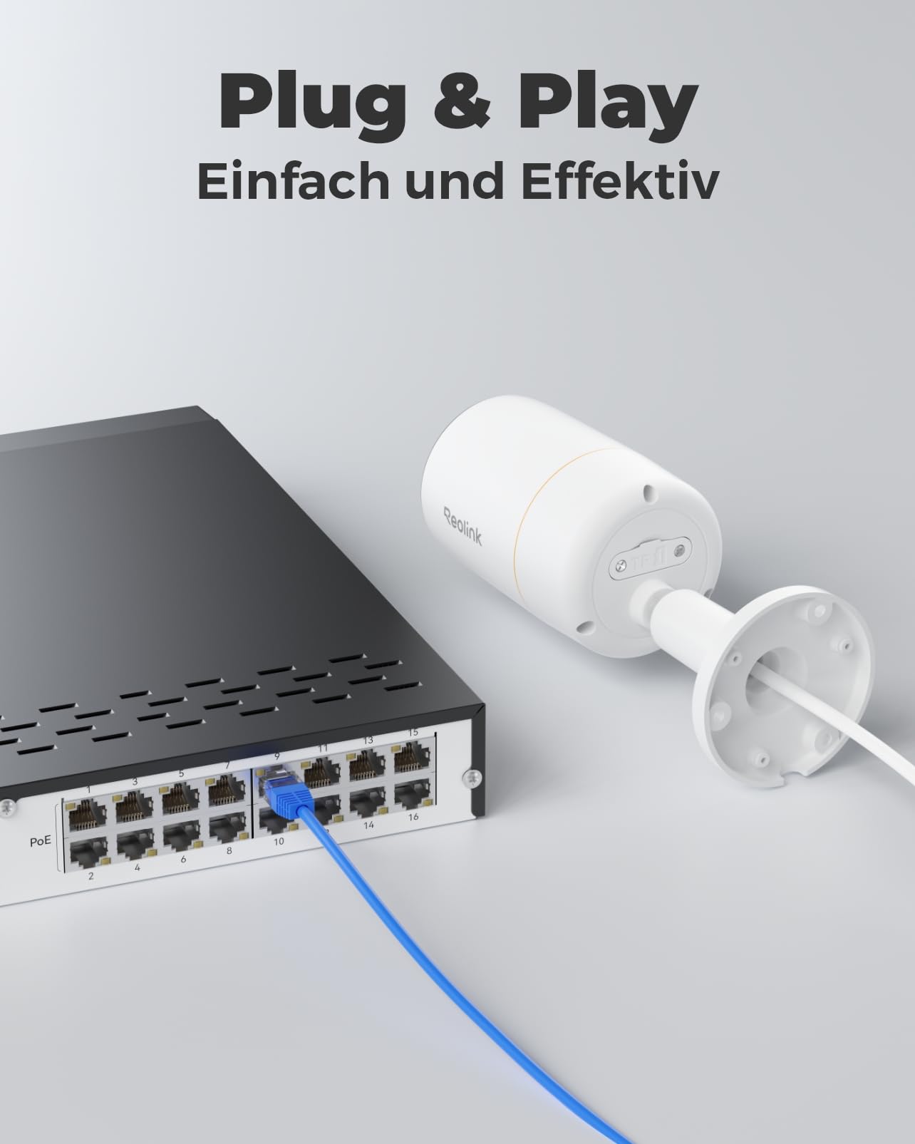 Reolink 12MP Überwachungskamera Aussen Set, 8 X PoE IP Kamera Überwachung Outdoor, Spotlights, Personen-/Fahrzeugerkennung, 2-Wege-Audio, 24/7 Farb-/IR-Nachtsicht, 16CH 4TB HDD NVR, RLK16-1200B8-A