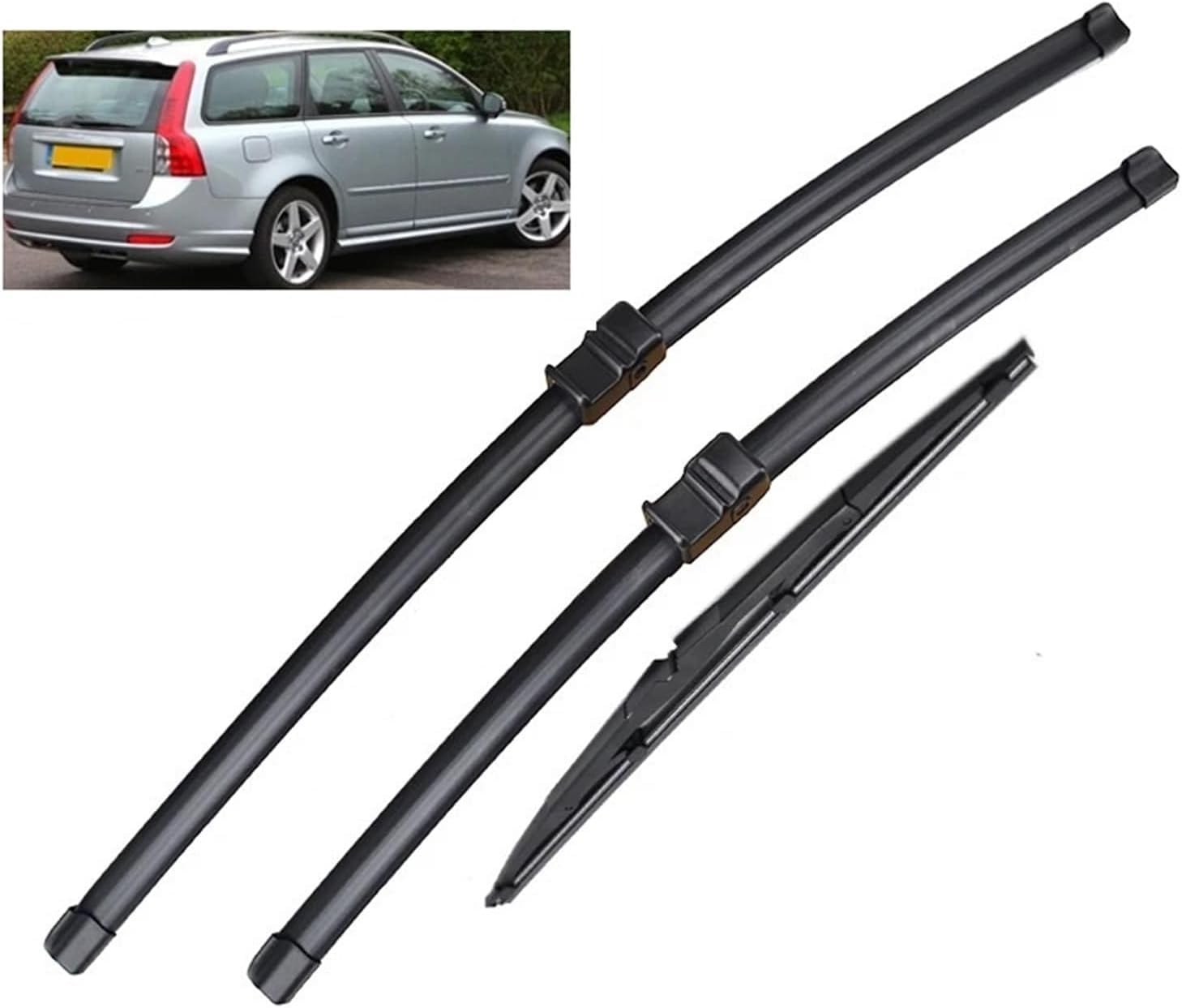MadongJ Windshield Windscreen Wiper Blades for Volvo V50 2004-2006, Replacement Blades All-Weather Performance Streak-Free Windshield Wipers