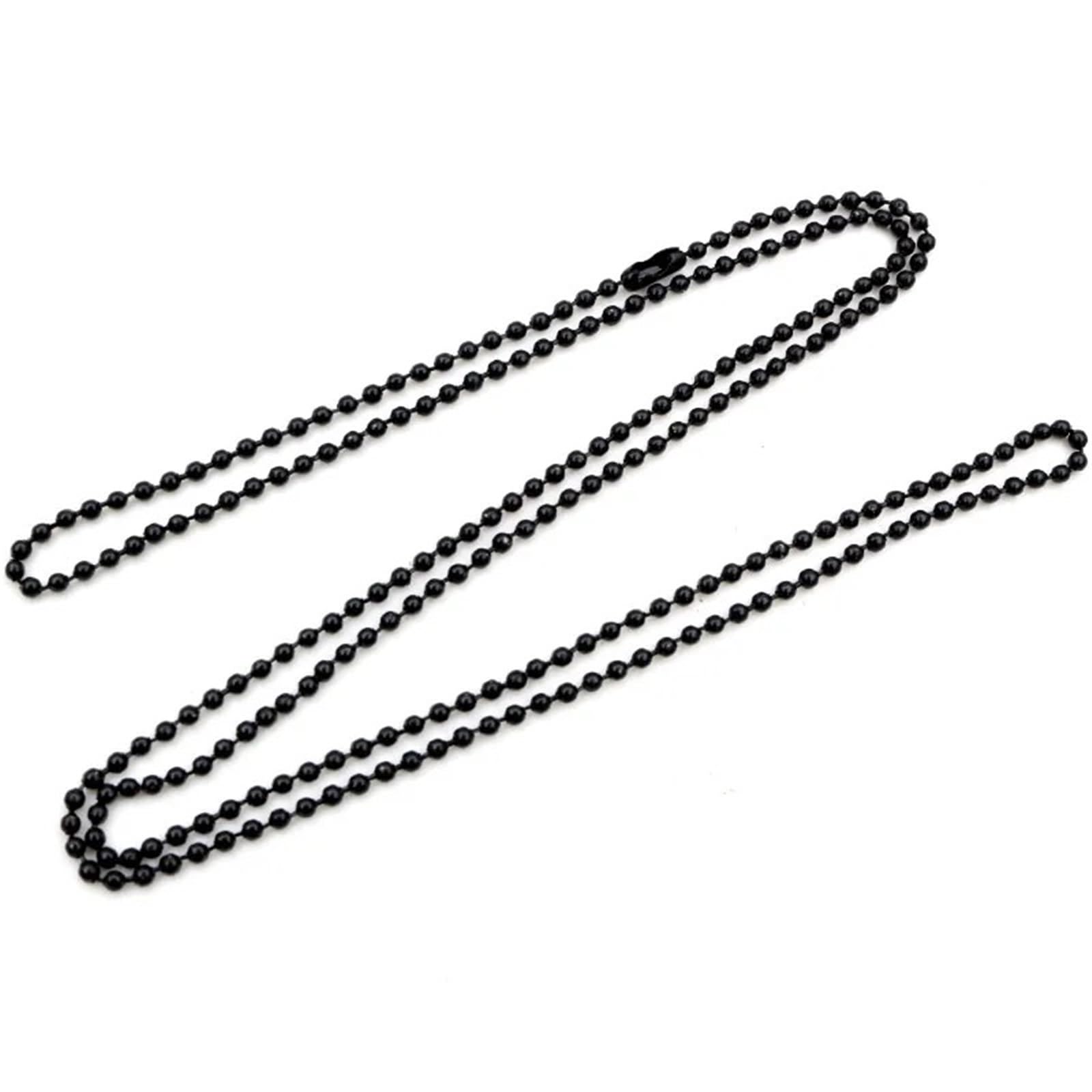 Chaîne pour store à enrouleur fluide avec perles boules noires anti-blocage 65cm