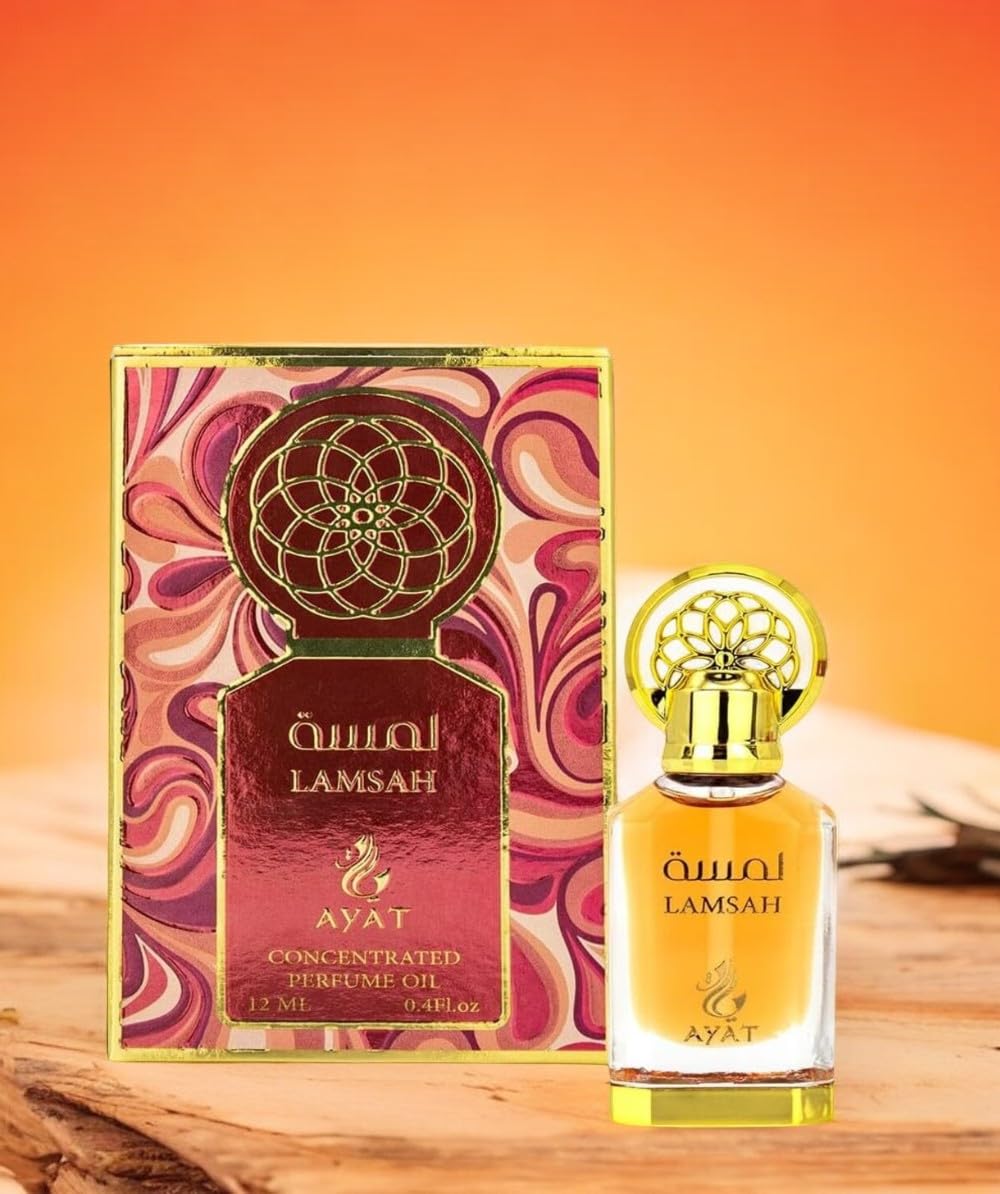 Ayat Perfumes – Aceite de perfume 12 ml – Extracto de perfume sin alcohol, unisex, oriental, árabe, oud, natural, ámbar – Perfume de dubai (Lamsahh)
