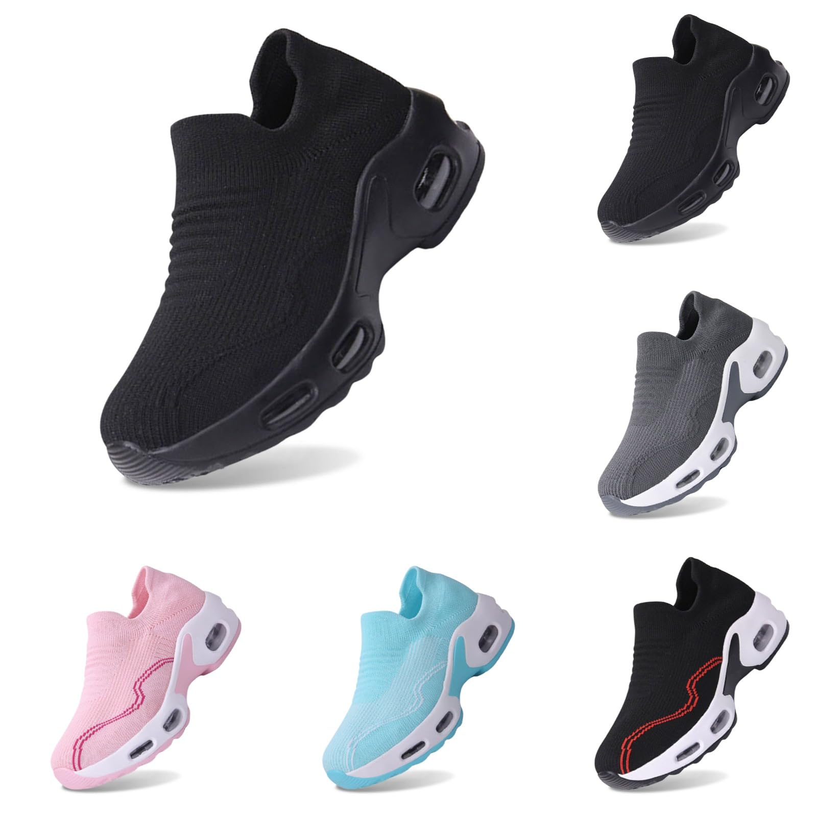 Chaussure Femme Sneakers Chaussures Orthopediques Legere sans Lacets Tennis Confort Outdoor de Jogging Sport Fitness Gym Athlétique Respirante Air Course