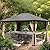 Domi 10’ x 12’ Hardtop Gazebo Canopy Outdoor Aluminum Gazebo, Galvanized Steel Single Roof with Curtains and Netting for Deck, Backyard, Patio, Garden