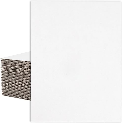 Miniatura 24 de Mat Board Center, paquete de 25 hojas de cartón corrugado de 11x17, 1/8 de pulgada de grosor, insertos de cartón plano para correo, embalaje