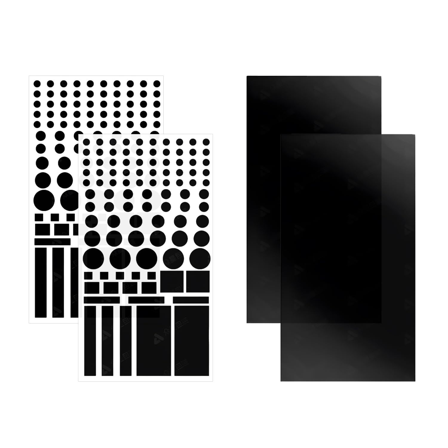 4 PCS LED Blackout Sticker,lumières Light Dimming Sticker Couvercles À Led Feuilles de Gradation Autocollants bloquant de Blocage Pour Routeurs et Électroniques Électroniques horloges TV (Noir)