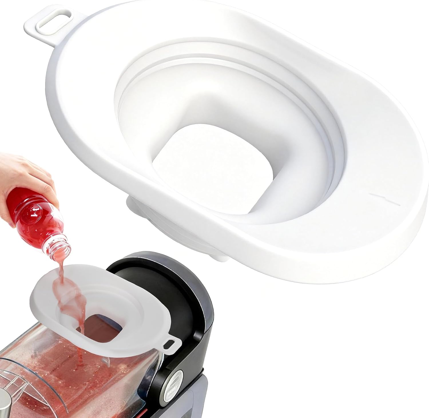 Foldable Anti-Splash Flow Hood Compatible with Ninja Slushie Machine FS300/FS301/NC700/NC701/NC500/NC300/NC301, Durable Silicone Material, Anti-Splash Slushie Machine Accessories