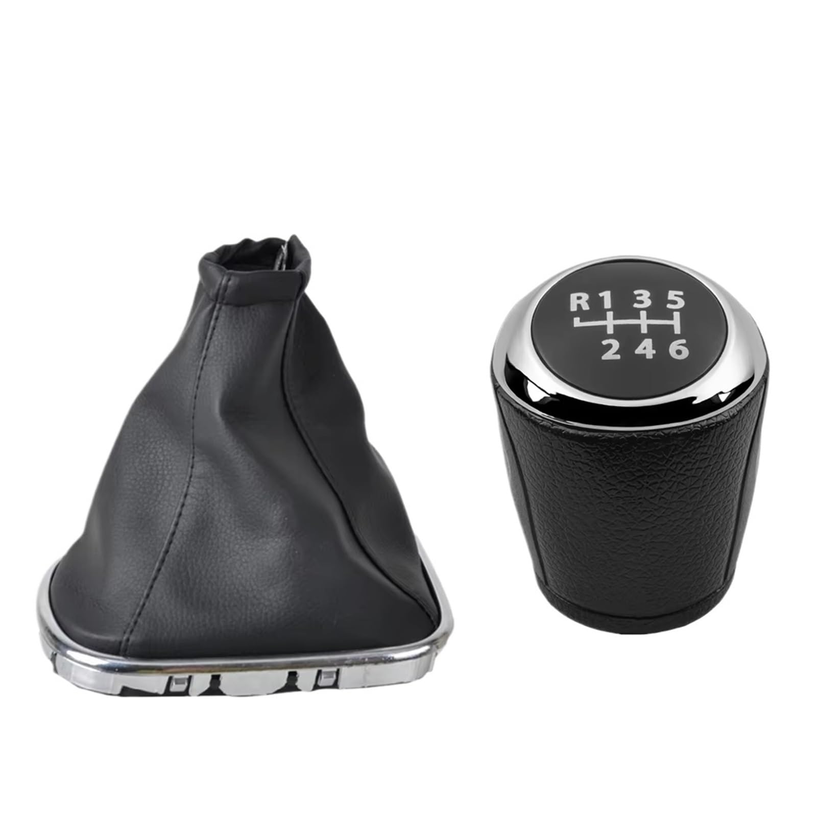 Qmtvfsrh 6 Speed Combo Car Gear Shift Knob Manual 5/6 Speed Gear Shift Knob Pu Gaiter Boot For Cruze 2008-2015 Shifter Lever(6 Speed Combo)