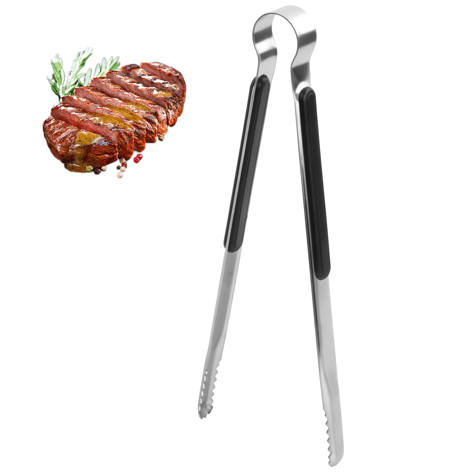 Küchenzangen Hitzebeständig 2 Stück Grillzangen Edelstahl 26cm
